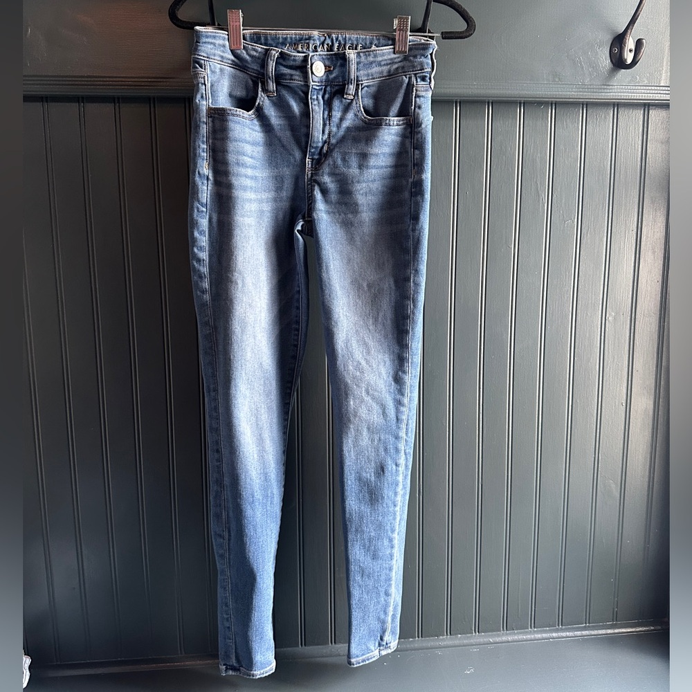 American Eagle Outfitters Ne(x)t Level Stretch Women's Skinny Jeans in Blue